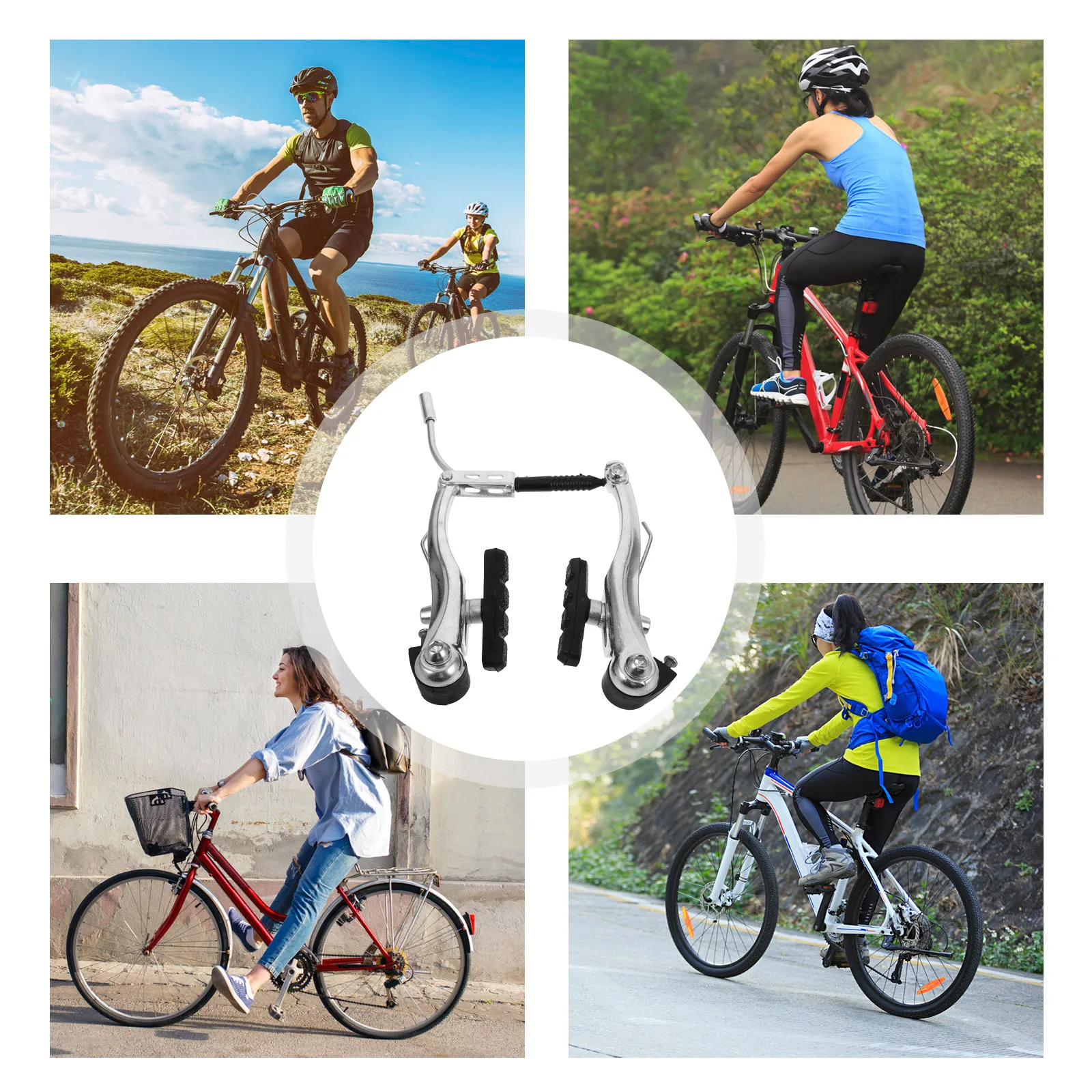 

Bicycle Aluminum Alloy Mountain Bike Folding Brake Lever Replacement Part for Road Cycling Accessory Bike Brakes Set