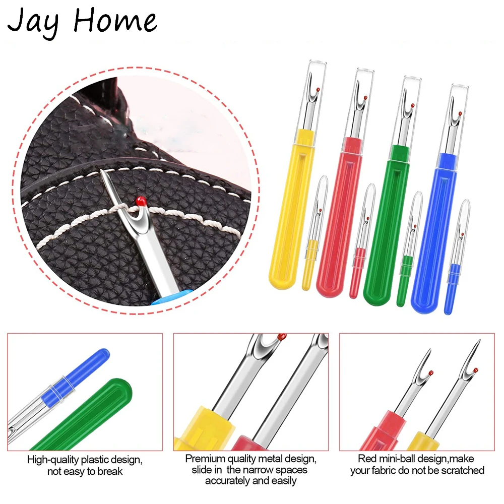 4PCS Sewing Seam Ripper Kit Colorful Sewing Stitch Thread Unpicker &Seam Ripper&Thread Cutter Scissor for Sewing Thread Remove