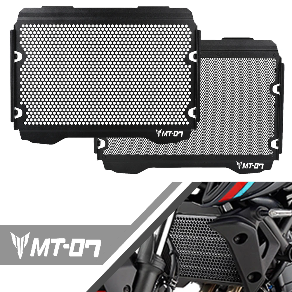 

FOR YAMAHA MT-07 FZ-07 MT07 MT FZ 07 2021 2022 2023 2024 FZ07 MT mt 07 Motorcycle Radiator Grille Guard Cover Fuel Tank Protect