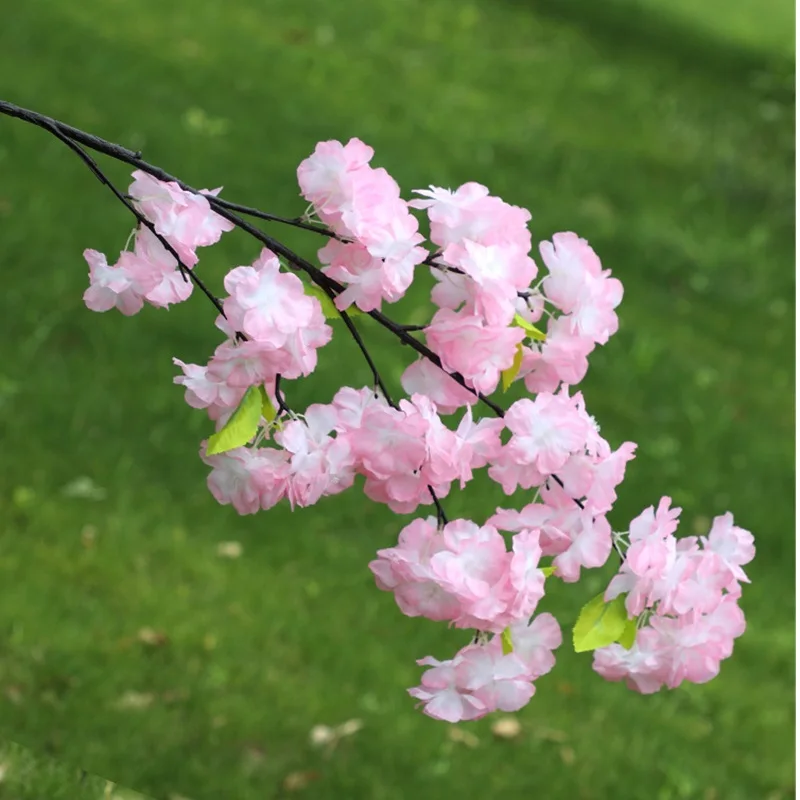 100 stuks Japanse stijl Sakura kunstbloemen, zijden kersenbloesem, bruiloft, woondecoratie, tafelfeest, gesimuleerde bloem