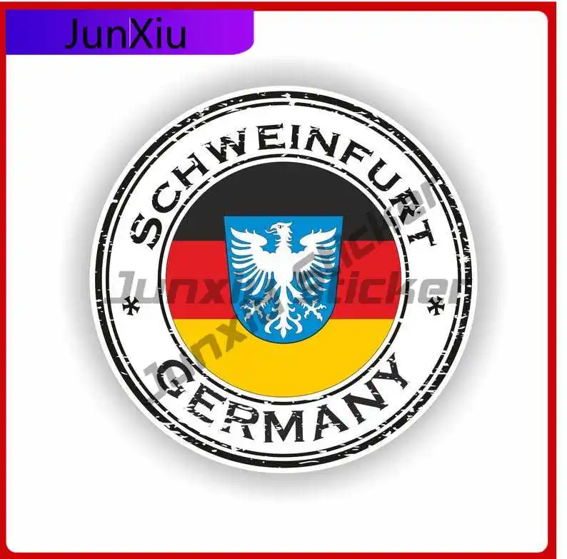 

Schweinfurt Germany Coat of Arms Cool Bumper Window Durable Vinyl Body Decoration Vinyl Decal For Car Truck SUV Window Bumper
