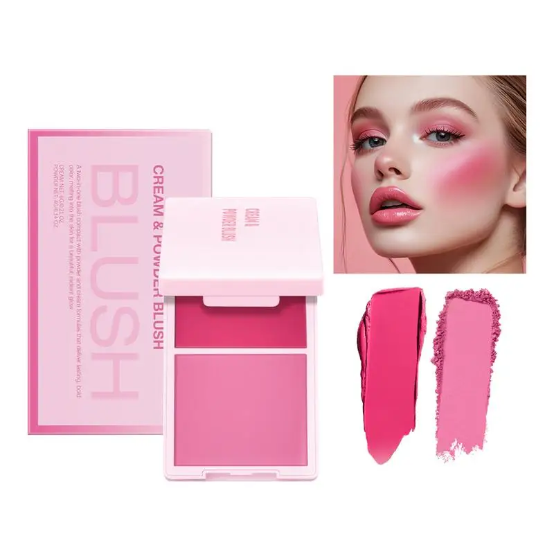 Matte Blush Palette Face Contouring Face Blusher eye lip Cheek Tint Cheek Rouge Waterproof Monochrome Matte Female Makeup