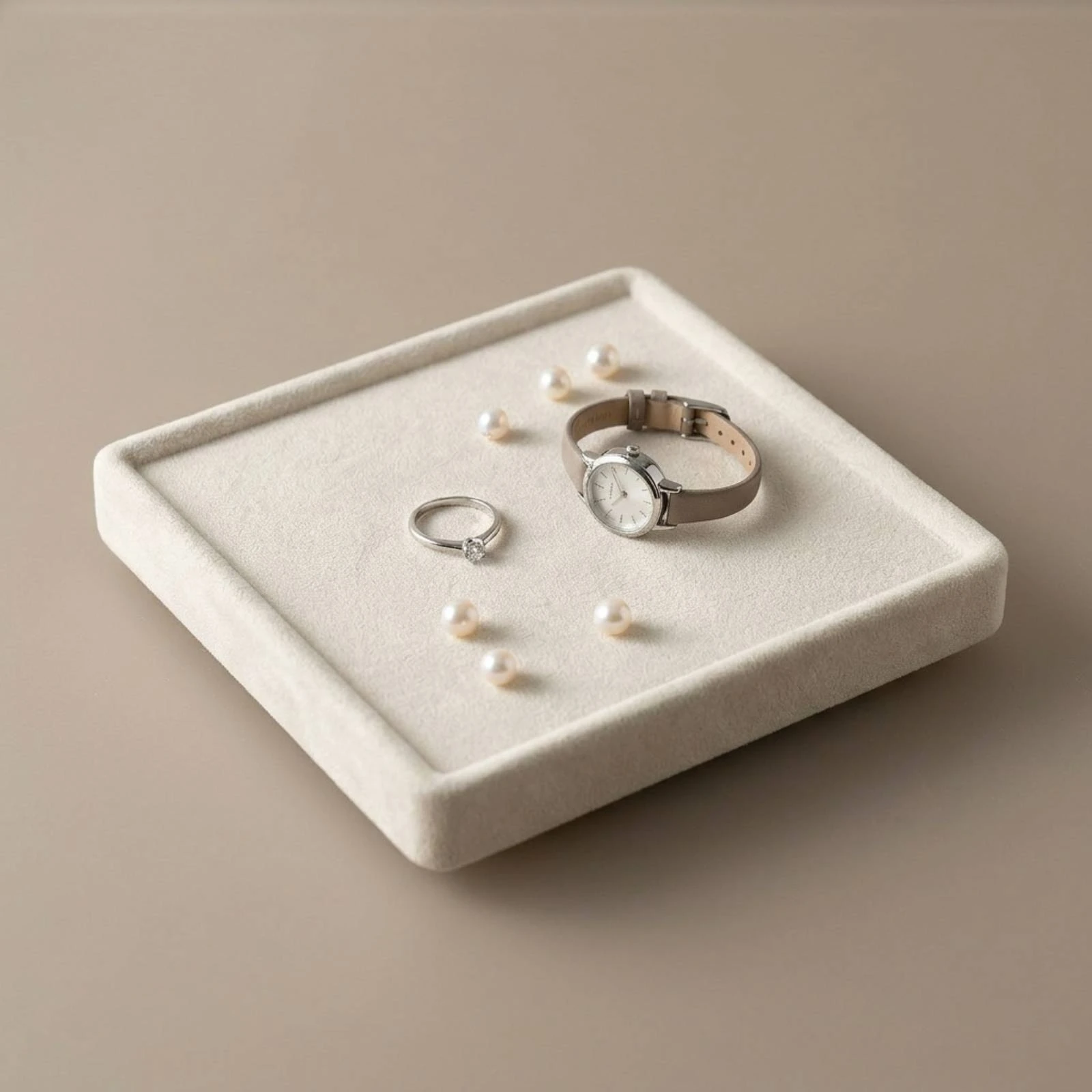 Velvet Display Tray Slim Jewelry Display Tray Safeguarding Elegant for Collectors, Dresser, Boutique Counters