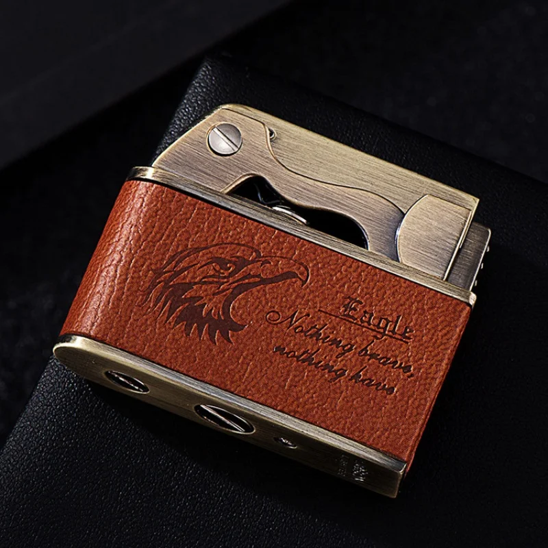 JOBON Vintage Retro Metal Oil Lighter Unique Classic Open Flame Lighter Smoking Accessories Men's Gift Practical Tool Feuerzeug