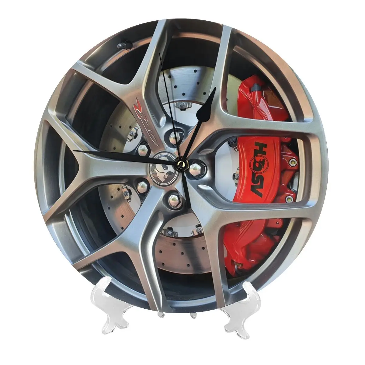 HSV GTSR Wheel Wall Clock Easy to Read Wall Mounted Clock With Silent for Home Decor
