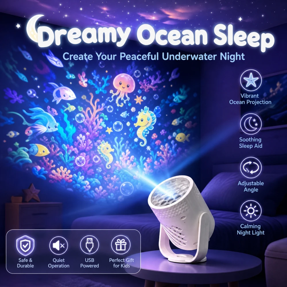 Sunset Lamp Projection - Underwater World Projector with 16 Automatic