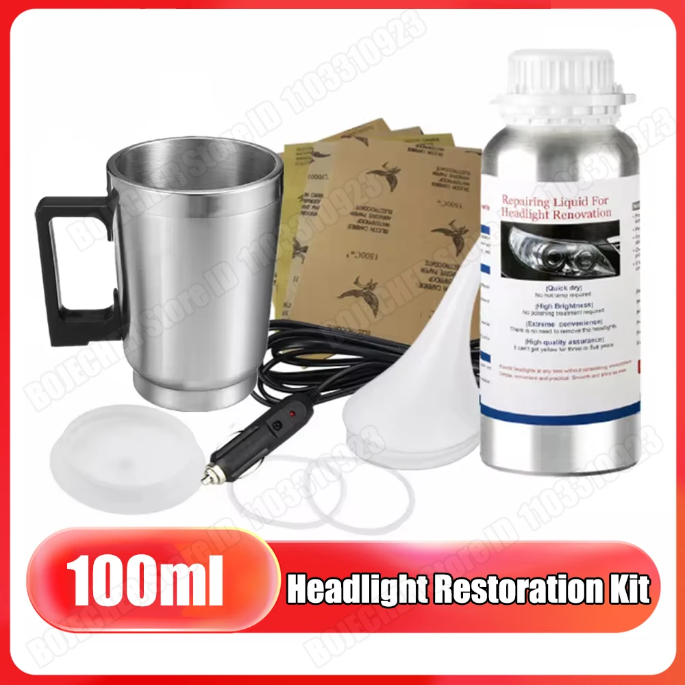 Car Headlight Restoration Kit Car Accessories Headlight Repair Polish Kit Headlamp Anti-Scratch Detailing Cleaning Maintenance