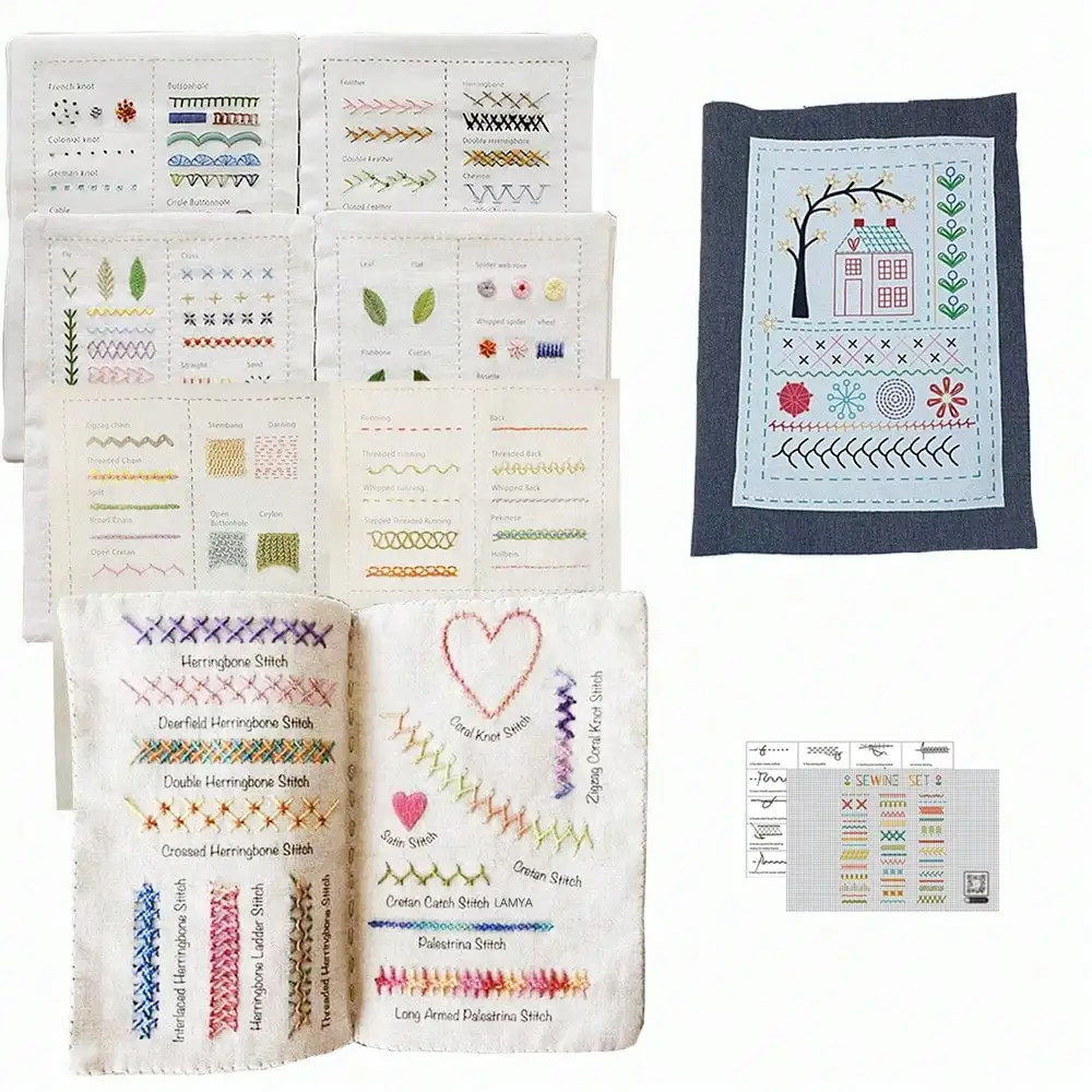 DIY Kreatives Nähset, Stickbuch für Anfänger – Lernen und üben Sie Handnähtechniken – Detail 15
