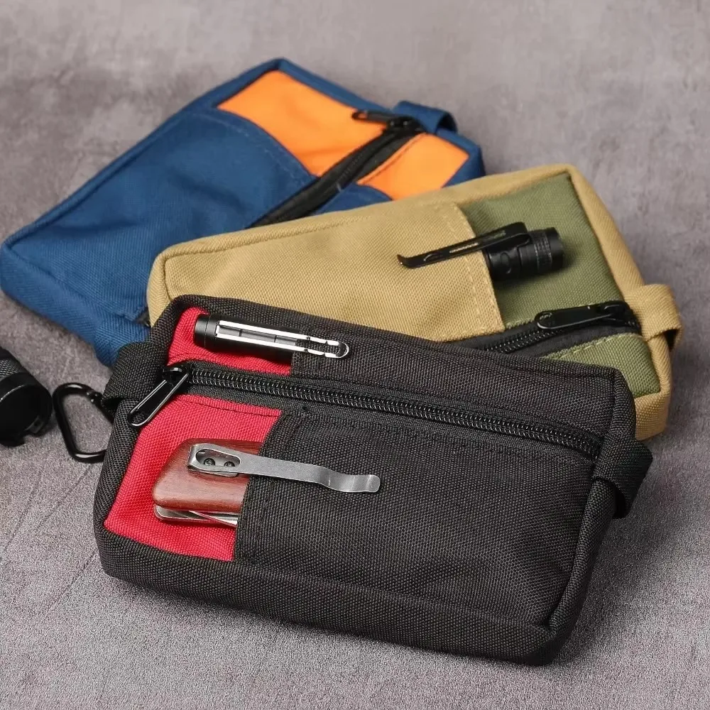 2024 Portable Outdoor EDC Tool Storage Bag Credit Card Wallet Organizer Mini EDC Pouch Sundries Bag for Camping Hiking Sports