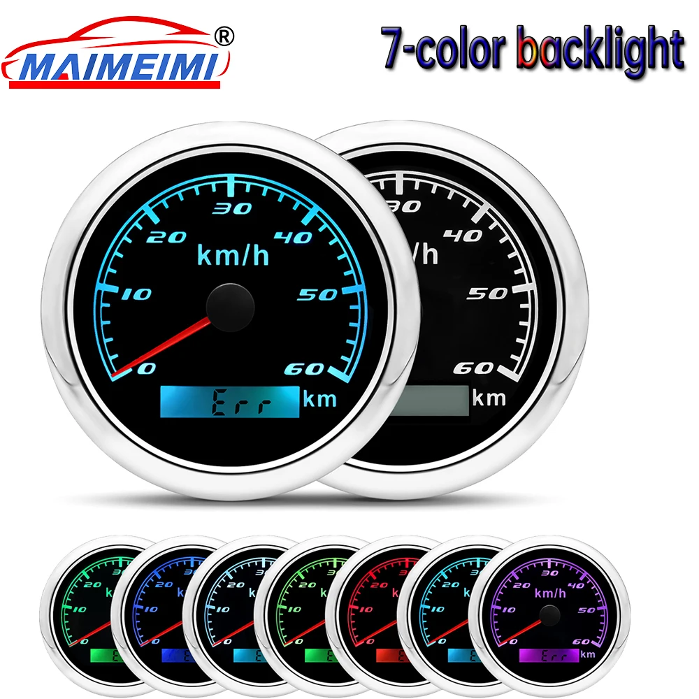 

Автомобильный GPS-спидометр, 60 км/ч, 7-цветная подсветка, цифровой указатель, прибор для лодки, яхты, COG TRIP, одометр с GPS-антенной