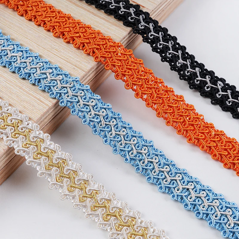

12M Curtain Tassel Fringe Braided Lace Trim Edge Ribbon For Sewing Curtain Sofa Pillow Home Upholstery Craft DIY Accessories
