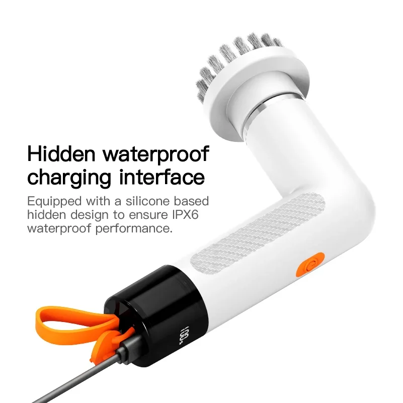 Multi-Function 4-in-1Smart Electric Cleaning Brush Kitchen Bathroom Sink Spin Scrubber for Cooker Stove Dish Shoe Cleaning Tools