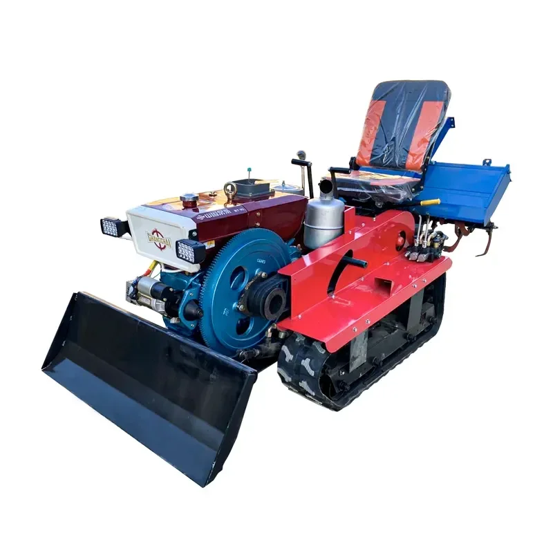 Crawler rotary cultivator micro-cultivator Small riding cultivator ditching machine Agricultural tractor ploughing machine