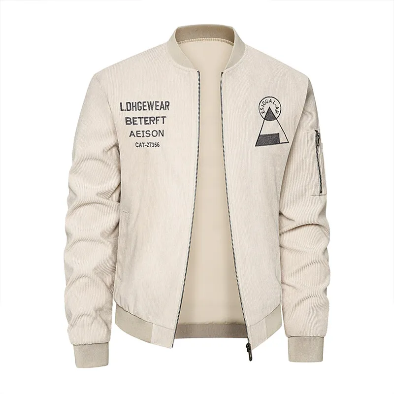 高品質のファッションハンサムマッチング新しい刺繍ルーズスーツメンズコーデュロイスリム小さなスーツフォーマルシングルウエストコートコート