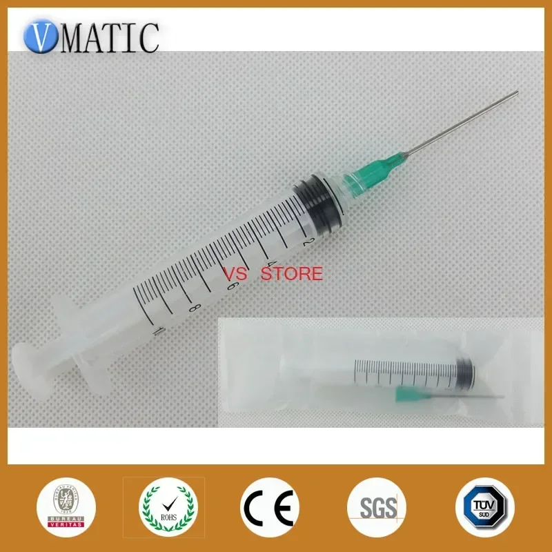 Free Shipping Non-Sterilized High Quality 10ml/10cc Luer Lock Syringes With 18G Blunt Tip Fill Needles 1.5