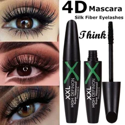 4D Seide Faser Mascara Wasserdichte Lange Anhaltende Mascara Schwarz Wimpern Verlängerung Mascara Kosmetik