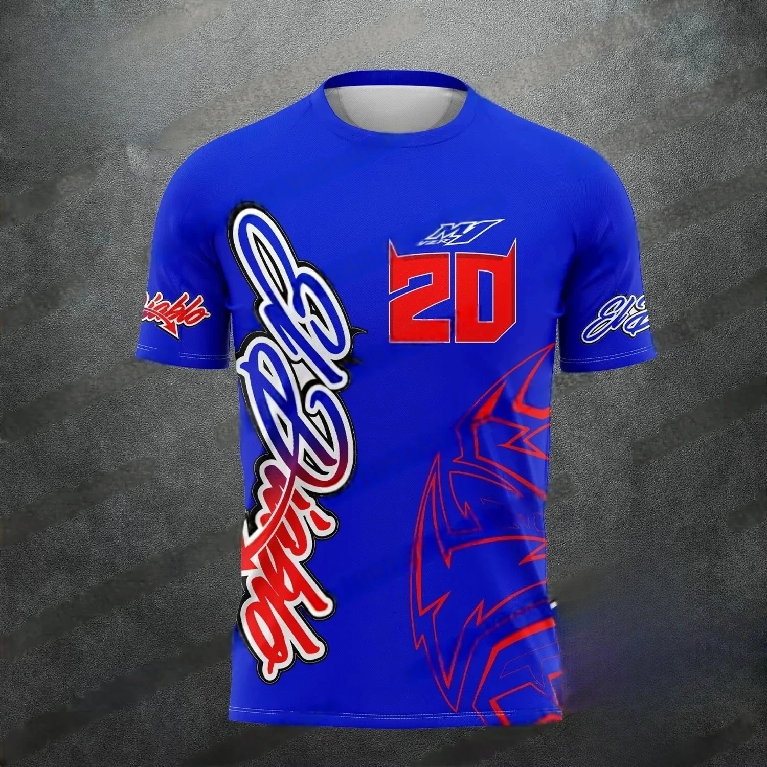 

New Men's and Women's Motorcycle Fashion Short Sleeve T-Shirt Hot Selling Breathable Quick Dry Printed Crew Neck Top Sweatshirt