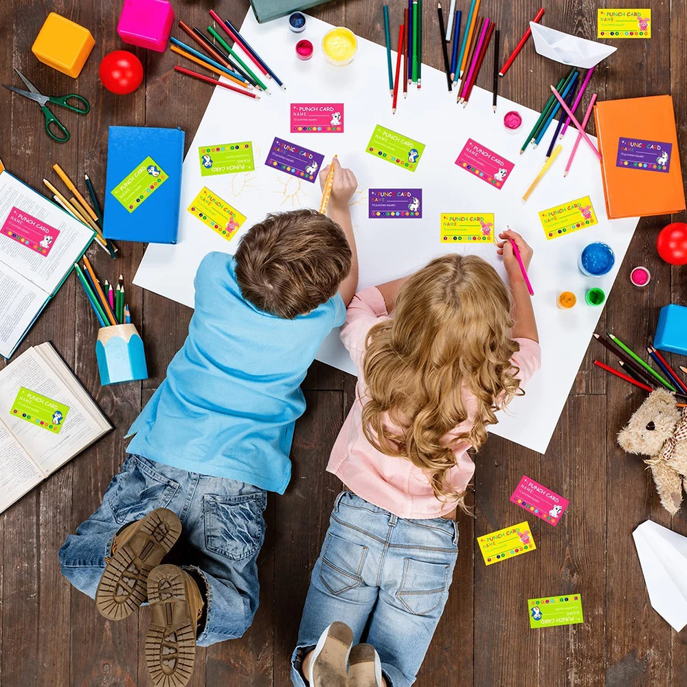 Cartões perfurantes motivacionais, cartões fofos para sala de aula, estudante, comportamento doméstico, incentivo infantil, meu cartão de