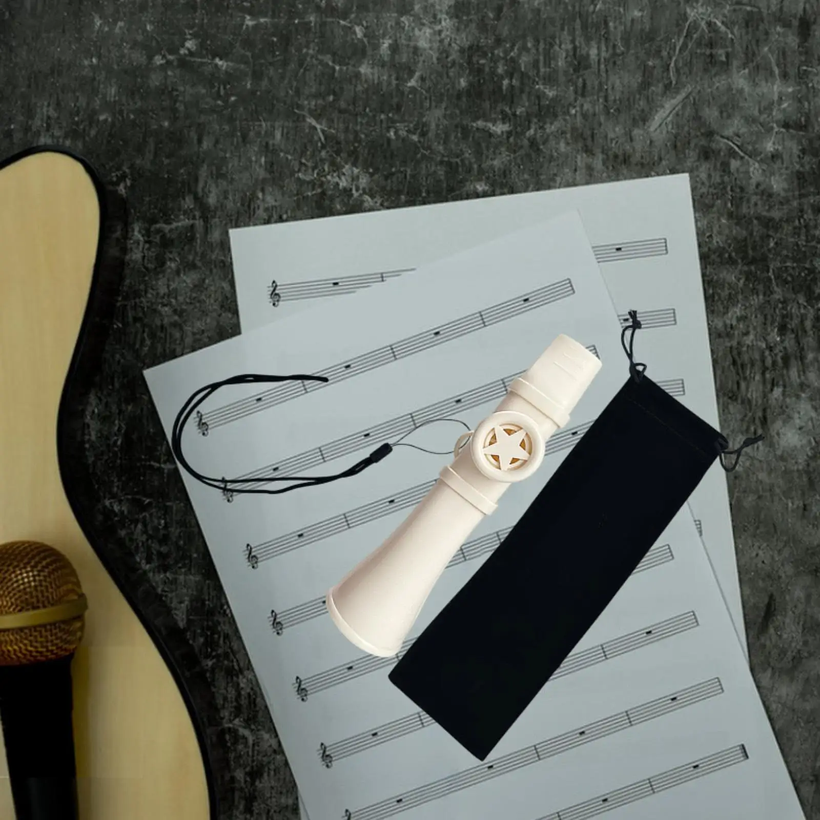 Kazoo Flute Professional with Lanyard Easy to Play Accompaniment Lightweight Mouth Flute for Violin Adults Beginner Music Lovers