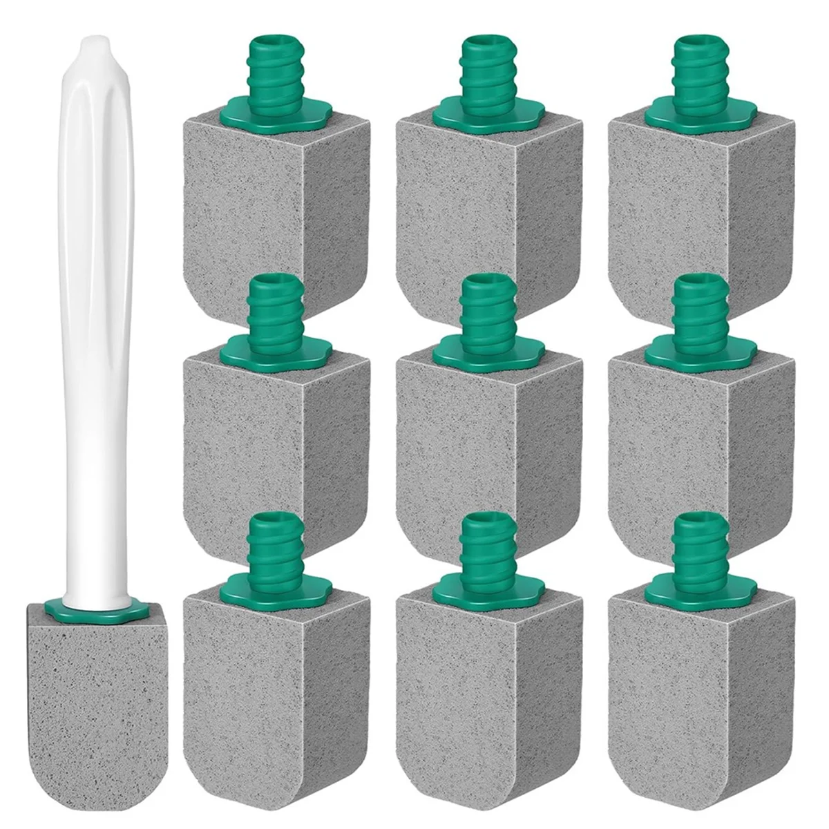 10 Pcs Pumice Stone Toilet Bowl Cleaner Toilet Pumice Stone with Long Handle Toilet Brush for Pool Bathtubs Kitchen Sink