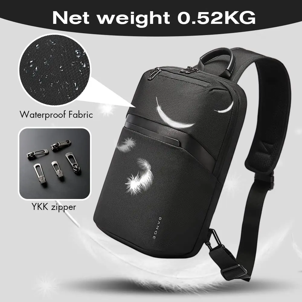 Sling Bag, Waterproof Casual Crossbody Bag Shoulder Bags Chest Sling Backpack for Men and Women