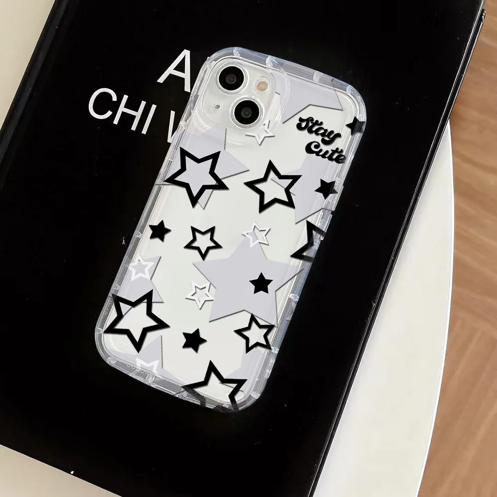 Estojo transparente à prova de choque para iPhone, INS, Coreano, Bonito, Airbag, INS, Airbag, 16, 15, 14, 13, 12, 11 Pro Max, 14, 15, 7, 8 Plus, X, XR, XS, Max, SE2020