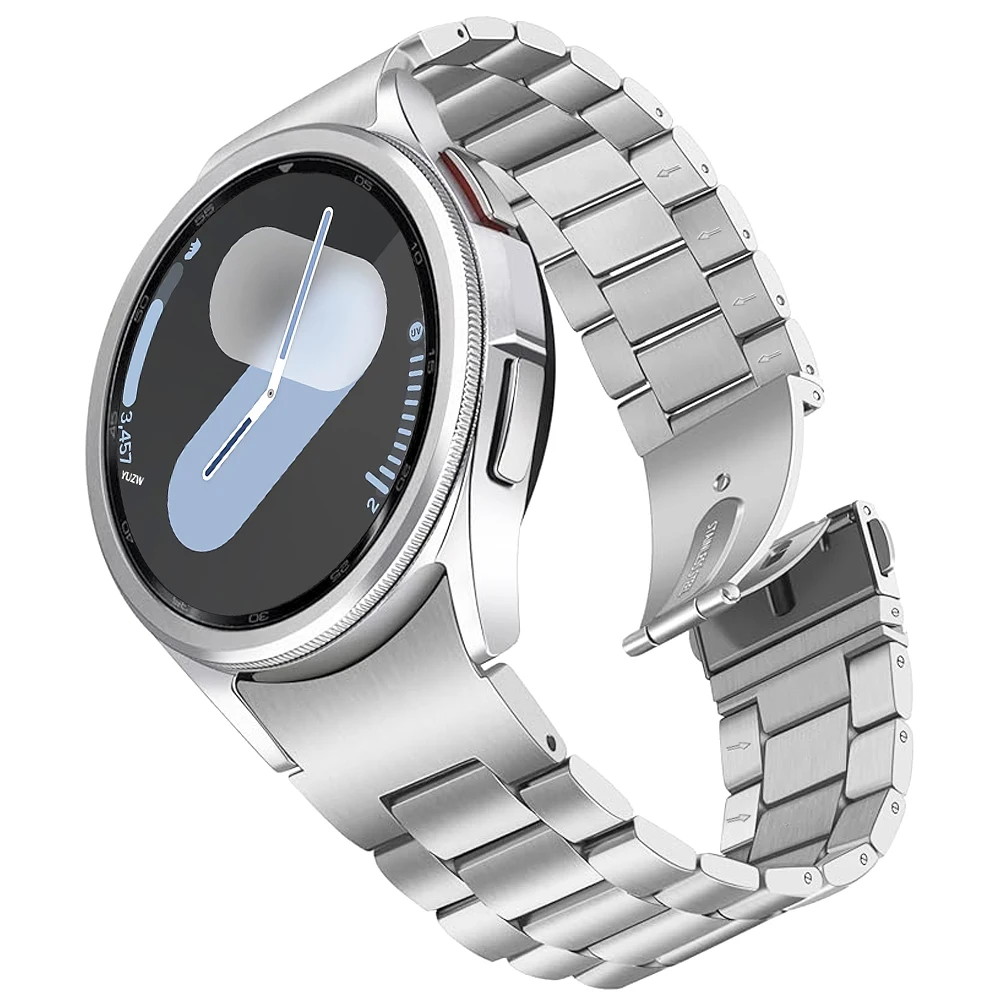 لا توجد فجوات الفرقة لساعة سامسونج جالاكسي 7/ 7 LTE 44 مللي متر Watch6 4 الكلاسيكية 43 47 مللي متر 5Pro 45 مللي متر حزام أساور الفولاذ المقاوم للصدأ الرسمية #1