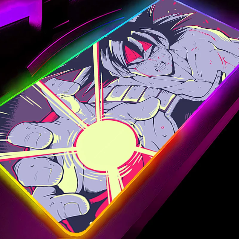 

RGB Mouse Pad D-Dragon Ball Backlight Gaming Accessories E-sports Players Computer Mini Pc Gamer Keyboard LED Desk Mat Mousepad