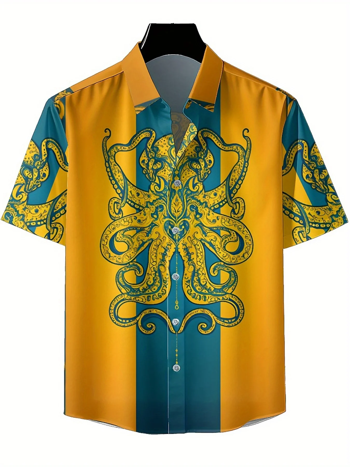 Camisa Hawaiana Pulpo Talla Grande Hombre - alternate angle