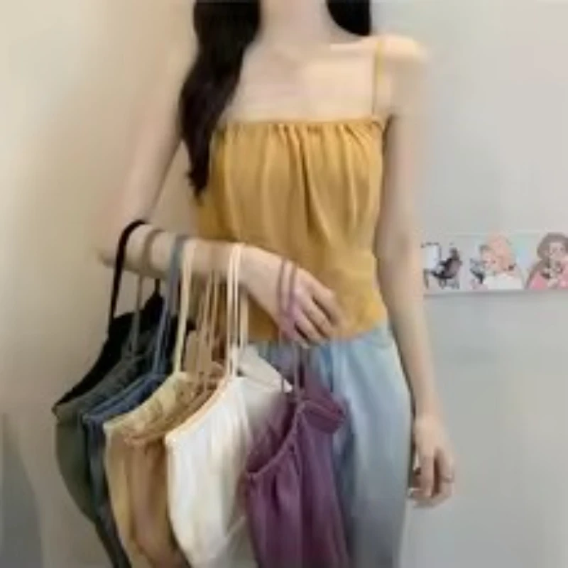 

Summer French design sensual female short knitted vest top underwear fashion outerwear popular internet celebrity regatta
