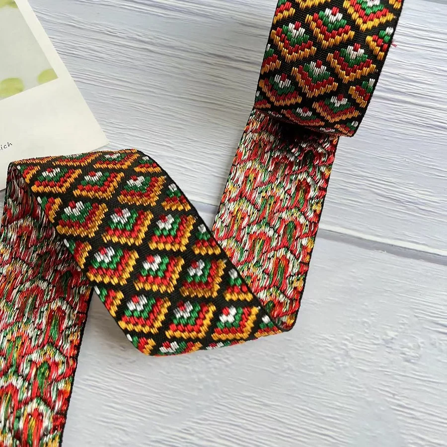 Woven Jacquard Ribbon for Clothing Accessory Geometric Design LS-420 5 Yards per Lot