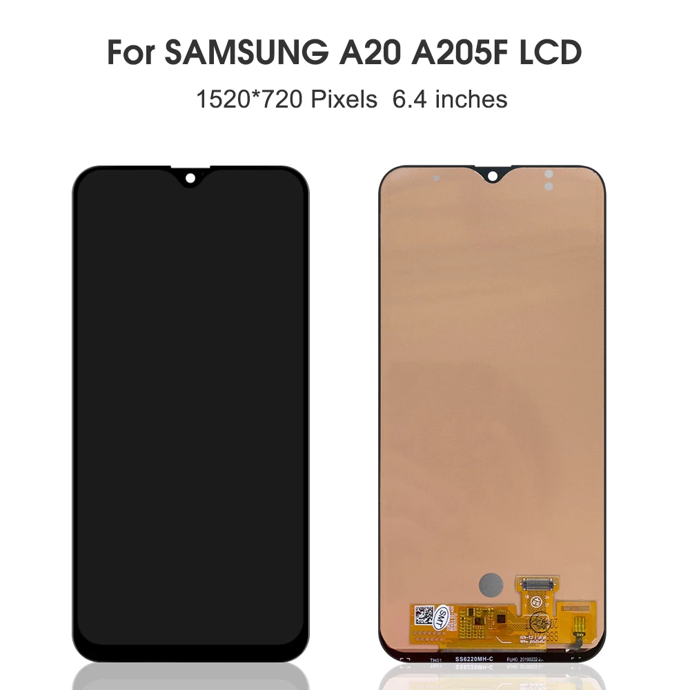6.4\'\'A20 For Samsung Tested A205F A205G A205W A205U A205S LCD Display Touch Screen Digitizer Assembly Replacement