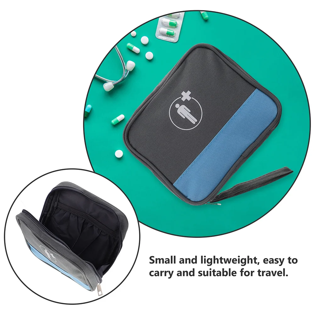 2 قطعة حقيبة إسعافات الطوارئ المحمولة الطبية المنظم خفيفة الوزن المدمجة السفر الإسعافات الأولية مقاوم للماء الصدمة الحقيبة للمشي لمسافات طويلة #6