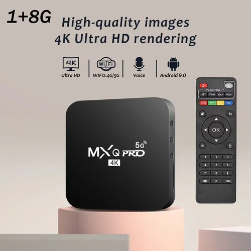 TV Box Inteligente 4K 5G HDR Android 9, MXQ PRO TV Stick, TV Box HD H313S Wifi, Control Remoto por Voz, Set Top Box KowanKit 2026