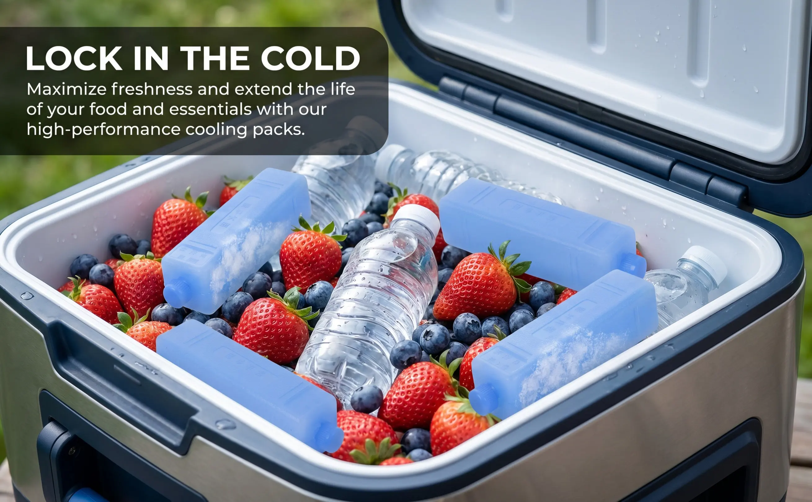 10Pcs Freezer Blocks Ice Packs Reusable Blue Portable Ice Cooling Pack for Cooler Air Conditioner Fan Food Medicine Transport