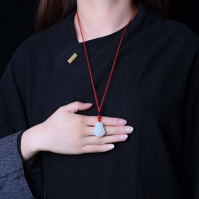 

Exquisite Hetian Jade Maitreya Buddha Pendant