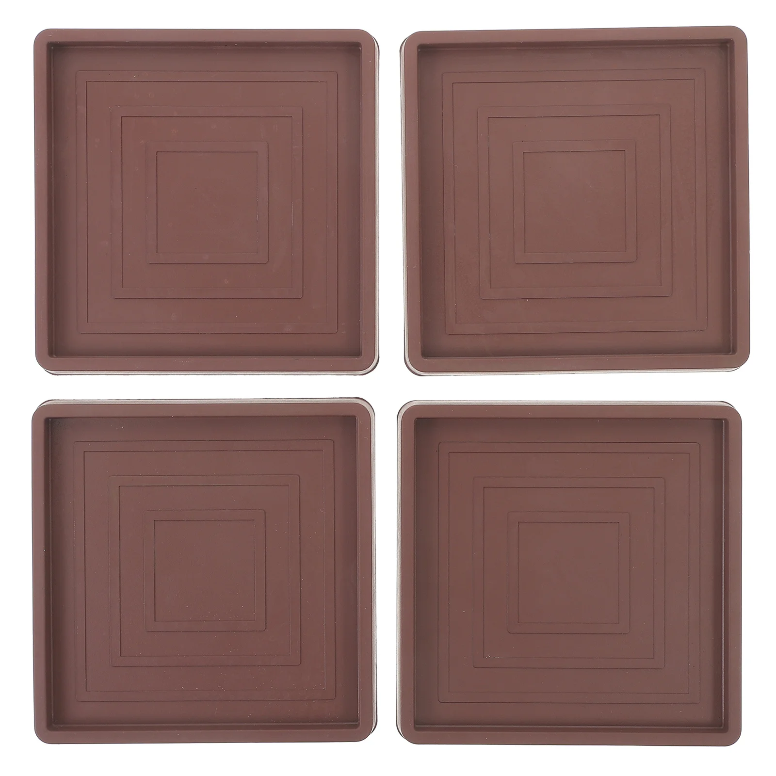 

4pcs Anti-Slip Chair Pads Rubber Square Furniture Leg Protectors Non-Slip For Office Dining Room Chair