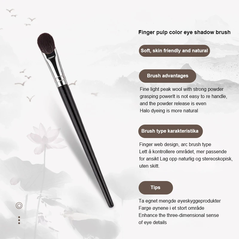 2 STKS Oogdetailborstel Cosmeticaborstel Make-upborstels met zachte haren Draagbare make-uptool Scythe Blade Eyeliner-borstel Huidvriendelijk