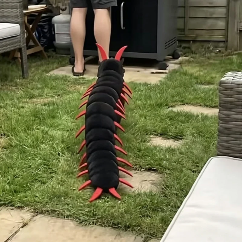 Plush Fluffy Centipede Pet Costume Long Segmented Simulated Multi Leg Cat Outfit Halloween Creepy Cosplay Clothing For Small Pet