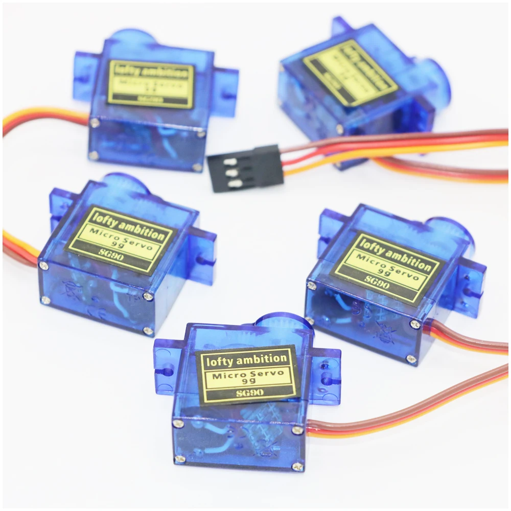 5pcs / 10pcs/lot New SG90 SG 90 9G Mini Micro Servo 180 Degrees Servo for RC 250 450 Helicopter Airplane Car Boat Robet