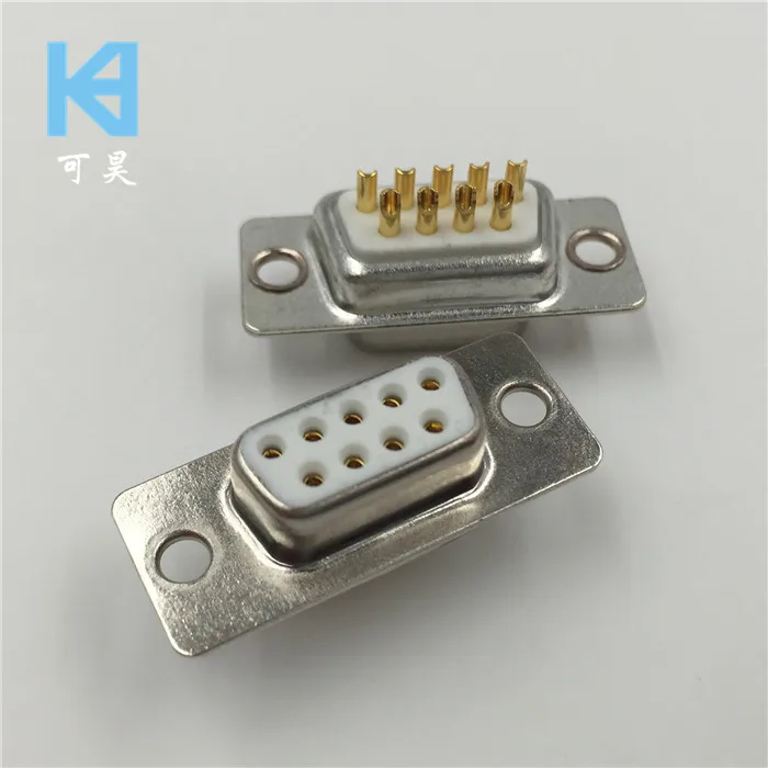 Serial DB9 female head, 2-row 9-hole car needle female connector RS232/485 solder wire D-SUB9pin connector