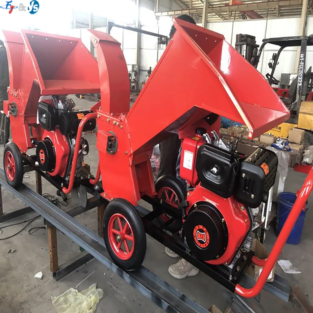 

Wood Crusher 13-15HP Wood Chipper Diesel Gas Orchard Leaf Crusher Wood Chipper Twig Shredder for 10cm to 15cm Branch