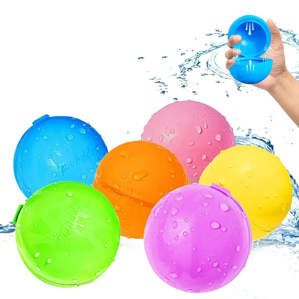 12/20PCS Reusable Self-Sealing Water Splash Balls for Kids, Quick Fill Refillable Water Balls for Swimming Pool & Water Polo