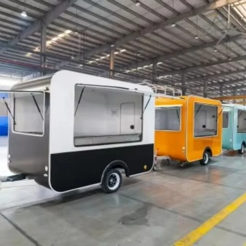 

Heavy Duty Mobile Food Truck Stainless Steel Concession Cart for Catering Service
