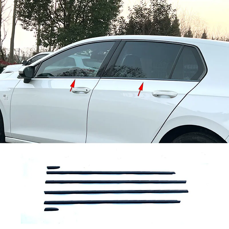 

FIT FOR Volkswagen Golf Mk8 2020-2025 Stainless steel black Exterior Window Molding Strip Sill side Cover Trim