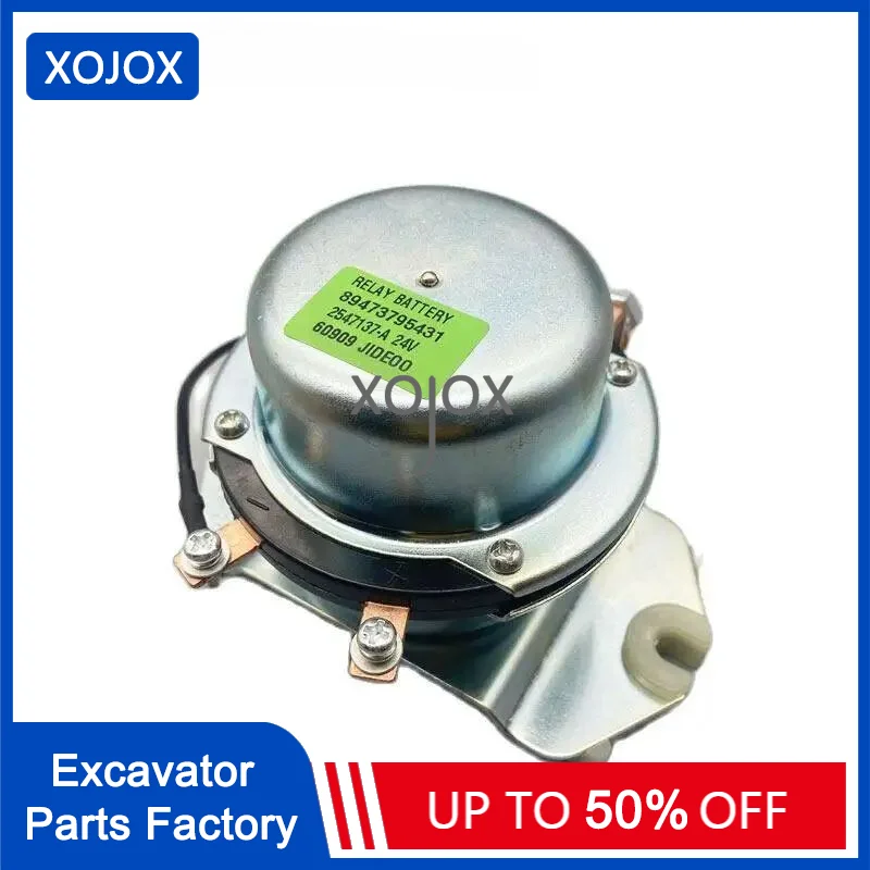 XOJOX For Doosan Hitachi Komatsu Caterpillar Hyunda 12V 24V Universal Power Switch Solenoid Valve Battery Relay Excavator Parts