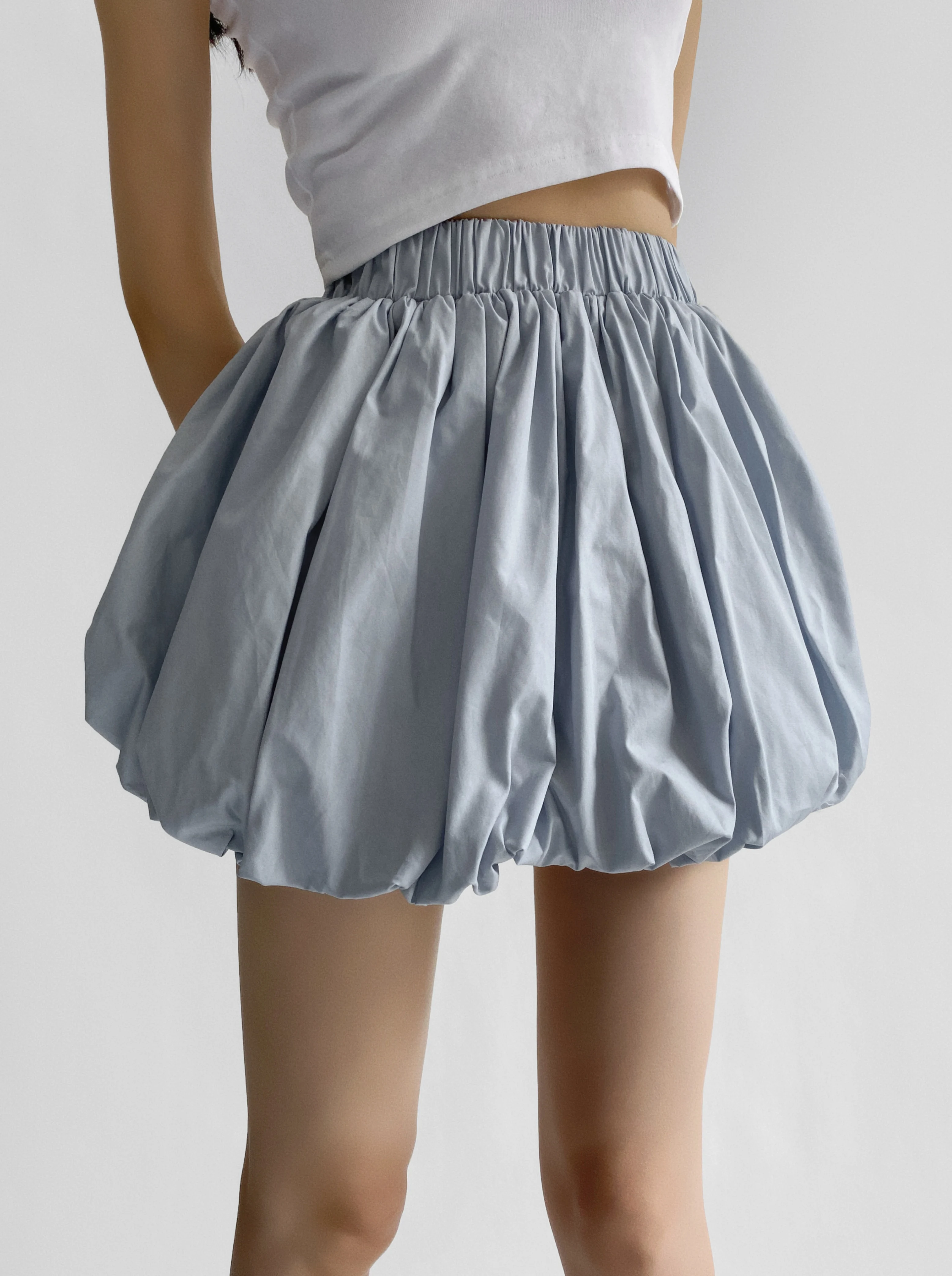 4 colori 2025 Ballet Girl Bianco Nero Elastico in vita Mini BUD Gonna Donna Increspato Abito da ballo a pieghe Ombrello Skater Gonne