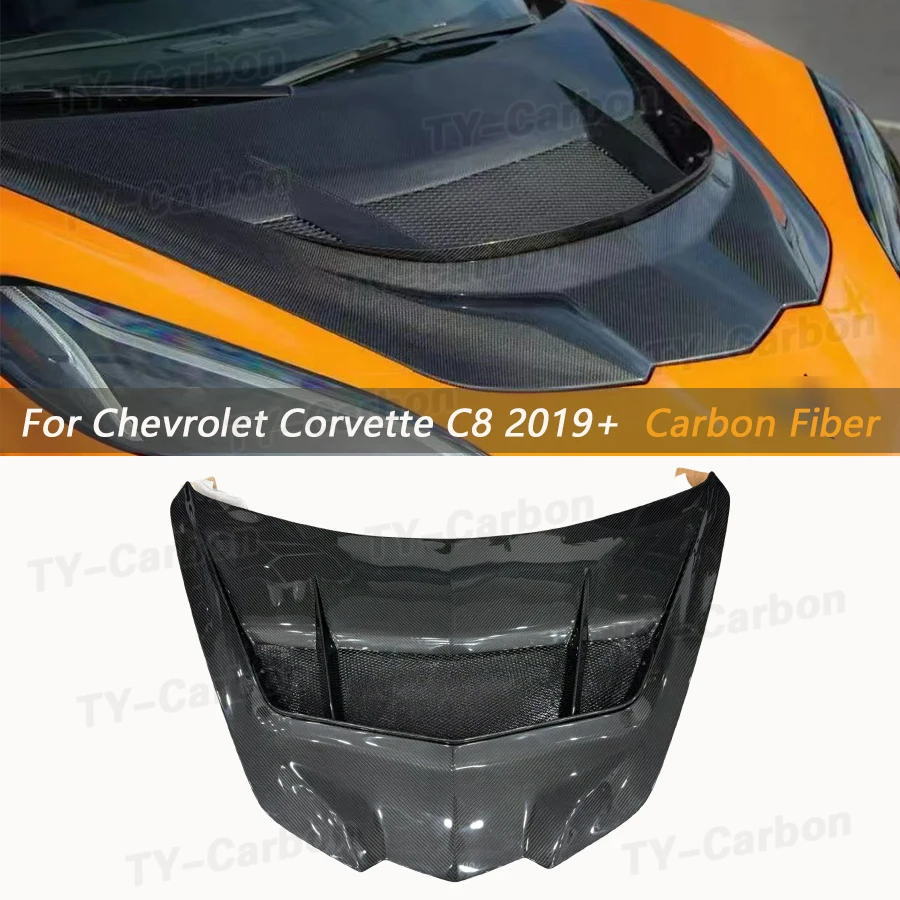 Карбоновый капот в стиле ZR1 для Chevrolet Corvette C8 Z06 2020+ (замена штатного капота)