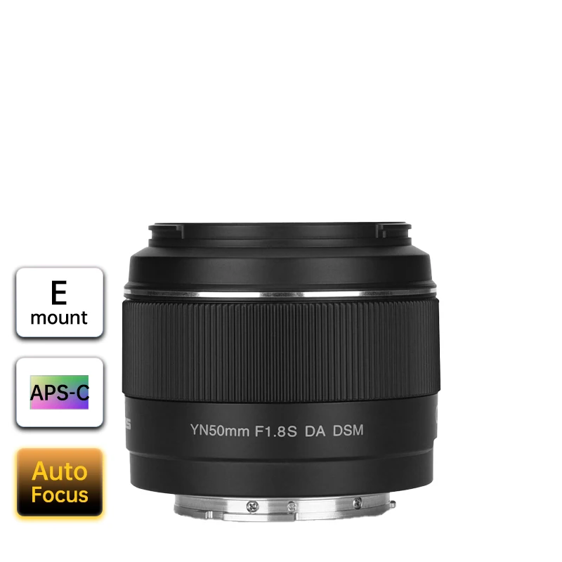 

Yongnuo YN50mm F1.8S DA DSM Camera Lenses 50mm for Sony E-Mount A6300 A6400 A6500 NEX7 APS-C Frame Auto Focus AF/MF