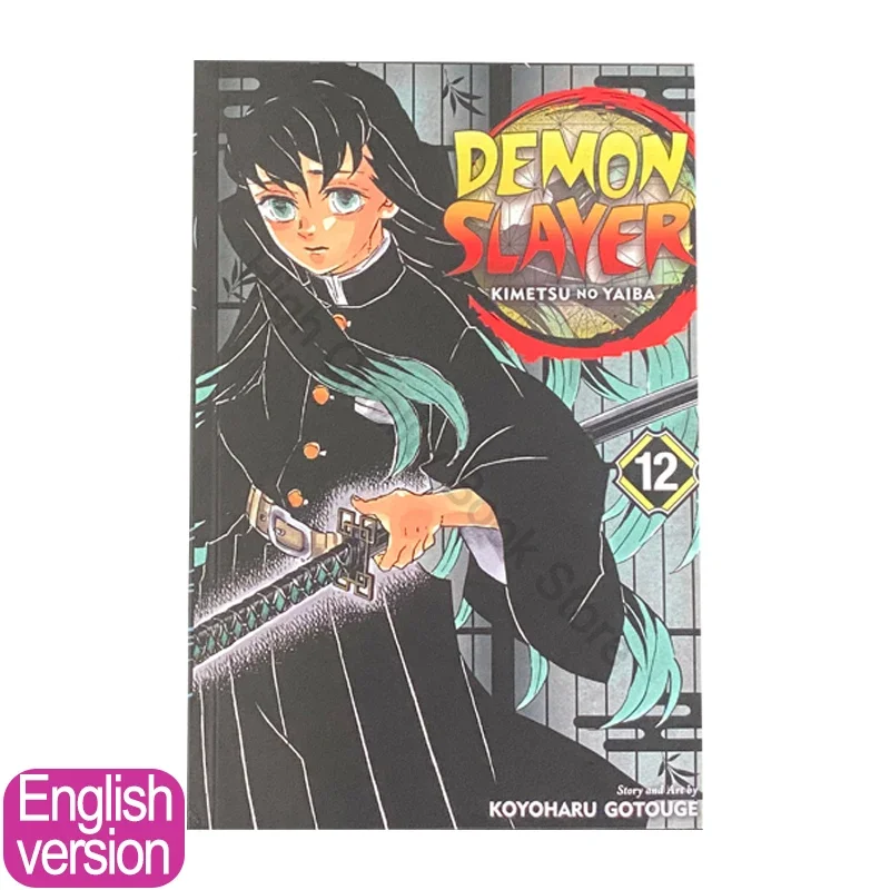 

New Version Japanese Anime Demon Slayer Kimetsu No Vol 12Youth Manga Book English Comic Book Set